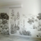 Papier peint panoramique sur mesure avec habillage d'une porte coulissante motif "succulentes", Orée d'Anjou, Champtoceaux, Ancenis, Nantes