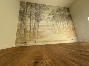 Pose de parquet et papier peint panoramique panoramique "Les pins", Champtoceaux, Oudon, Orée d'Anjou, Ancenis, Angers, Nantes